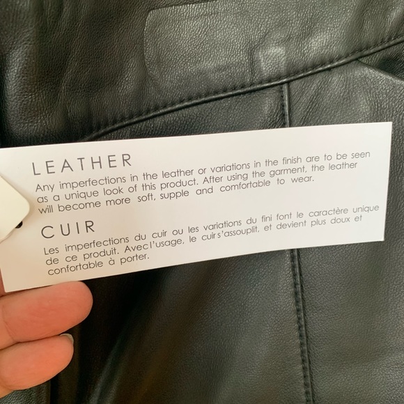 Super soft black leather ankle pants with functional front pockets. NWT. 16W - Picture 2 of 6